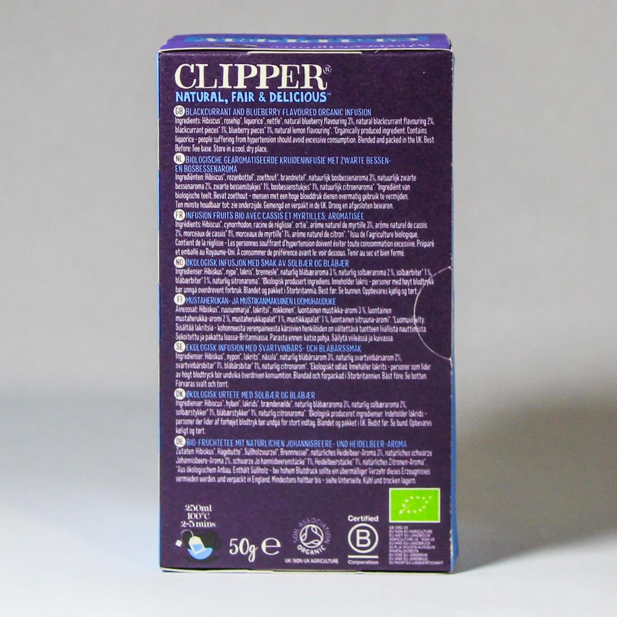 Clipper Organic Blackcurrant and Blueberry Tea