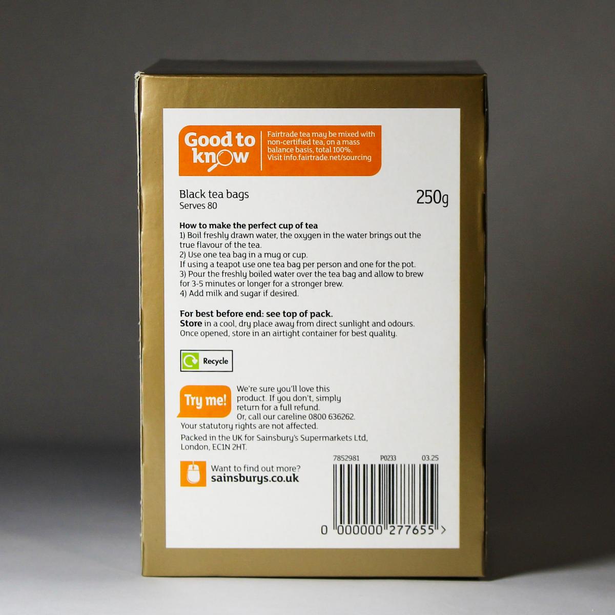 Sainsbury's Gold Label Tea – Teadog