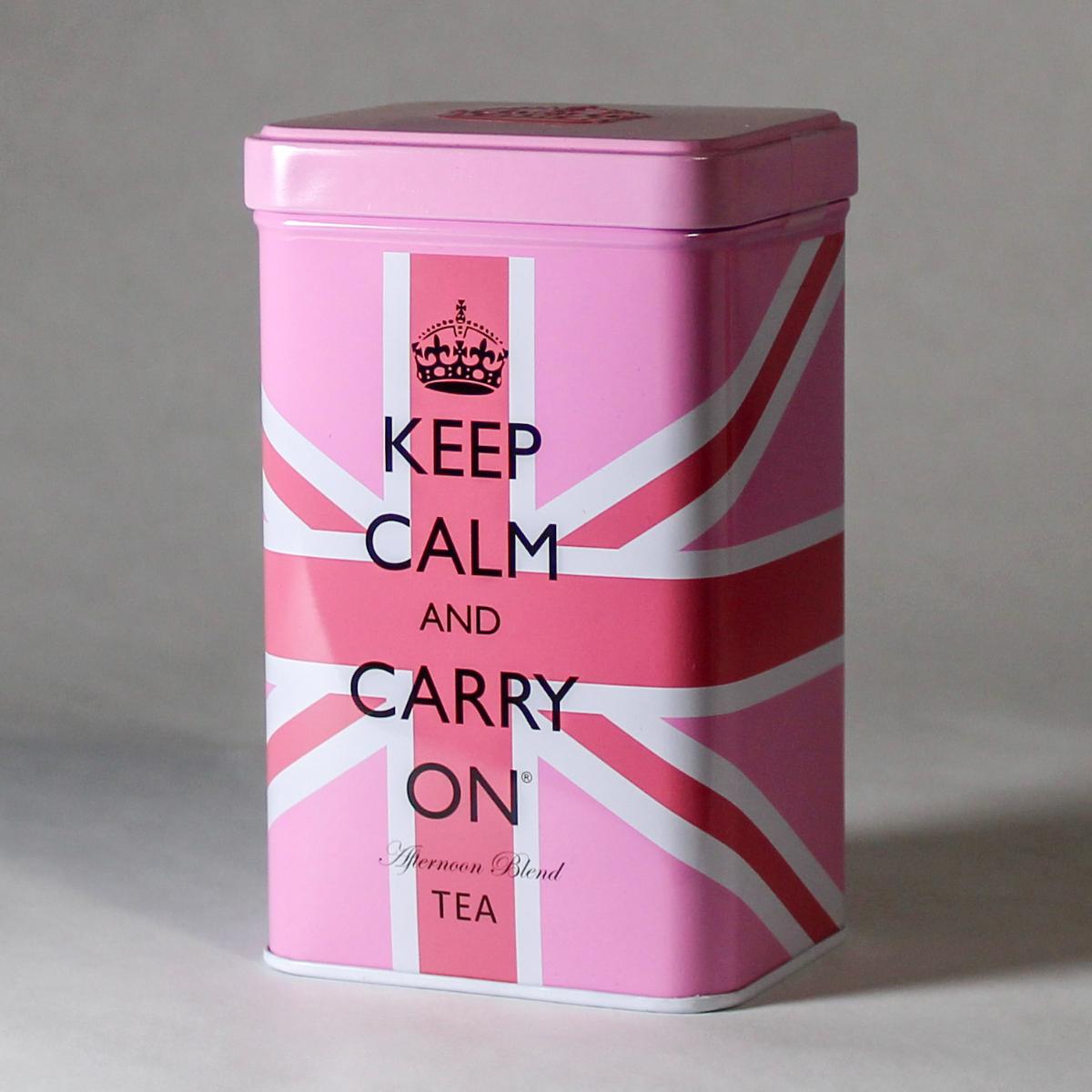 Keep Calm and Carry On Pink Union Jack Tea