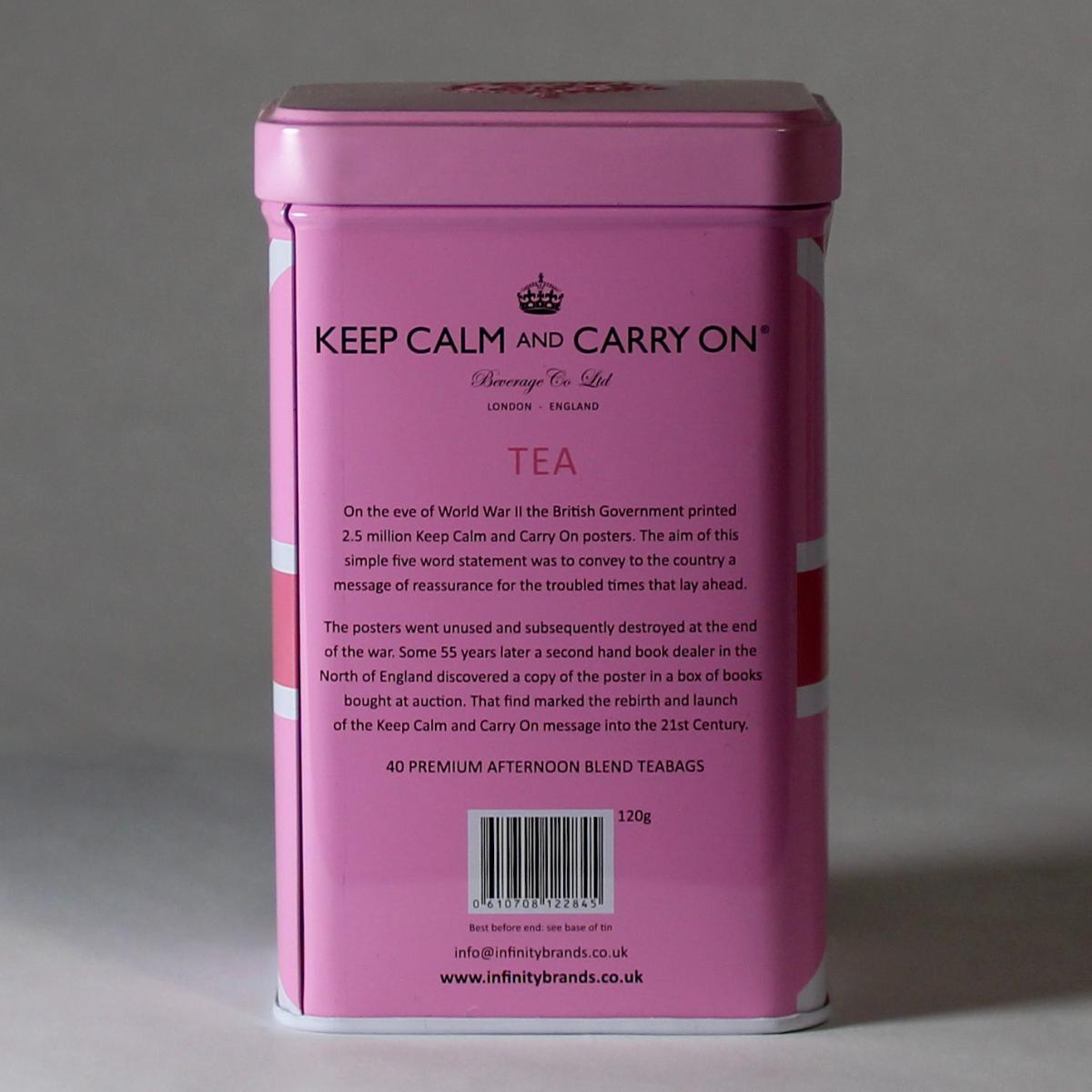 Keep Calm and Carry On Pink Union Jack Tea