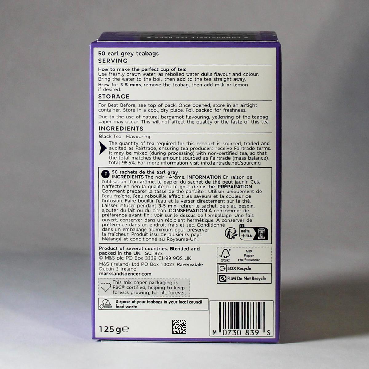 Marks & Spencer Earl Grey Tea