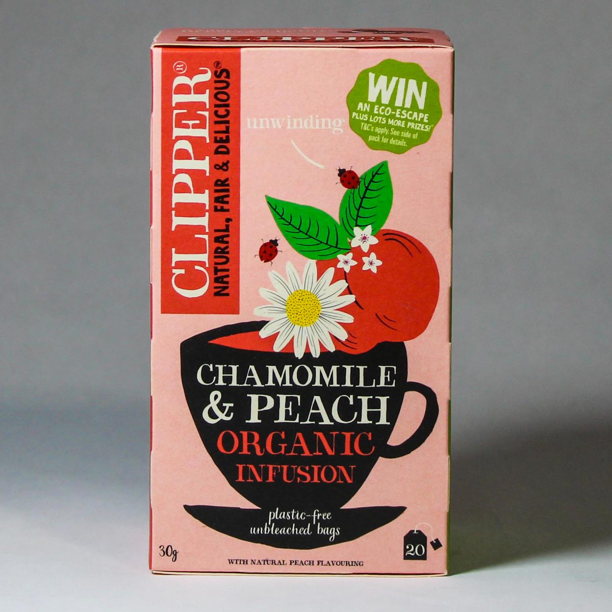 Clipper Organic Chamomile & Peach Tea – Teadog