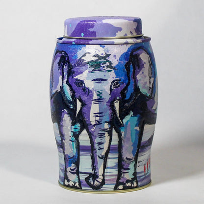 Williamson Tea Elephant Painterly Winter Caddy