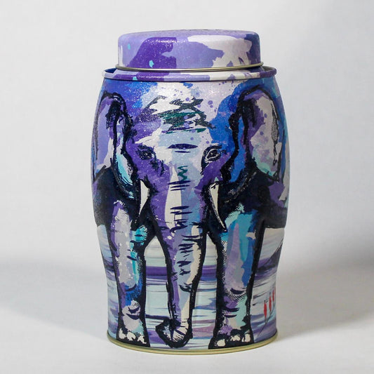 Williamson Tea Elephant Painterly Winter Caddy