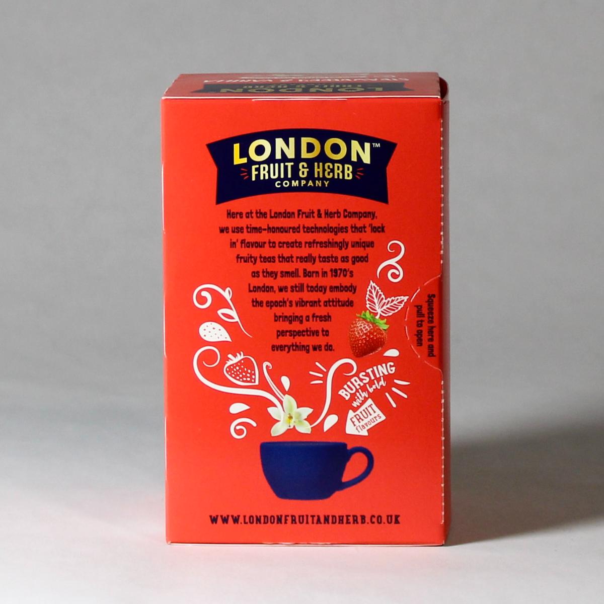 London Fruit & Herb Strawberry & Vanilla Tea – Teadog
