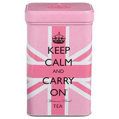 Keep Calm and Carry On Afternoon Tea Bags in Pink Union Jack Tin