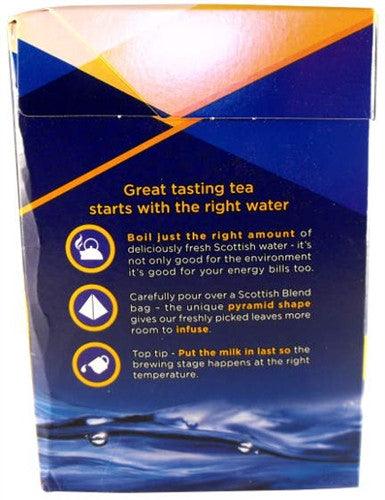 Box of Scottish Blend Tea Bags, side view